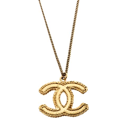 chanel logo necklace cheap|More.